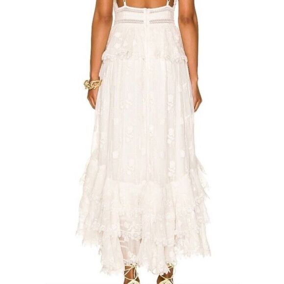 ROCOCO SAND Long Dress Off White Straps Embroidery Maxi S - Picture 5 of 16